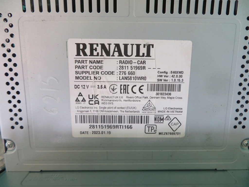 фото №7, Радио навигация renault master 23r 281151969r