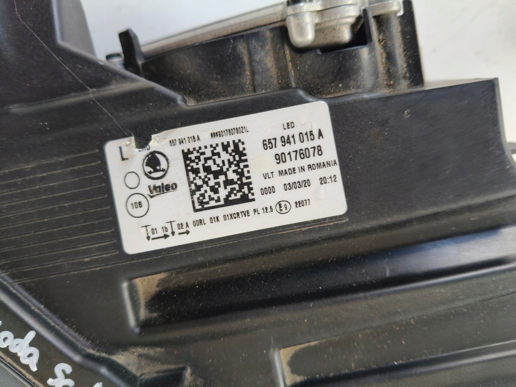 фото №9, Лампа ліва фара skoda scala 657 18- full led