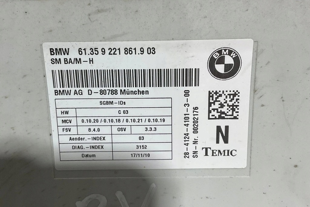 фото №9, Модуль przedniedo правого сиденье bmw 3 coupe e92 9221861 3.0l бензиновый