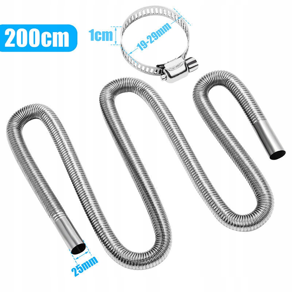 фото №3, Wąż випускний do автомобіля труба обігрівача повітря труба вихлопна 2,5 cm