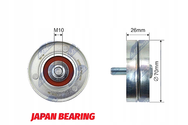 фото №1, Nty ролик натяжителя ремень клиновой chrysler voyager iv dodge caravan