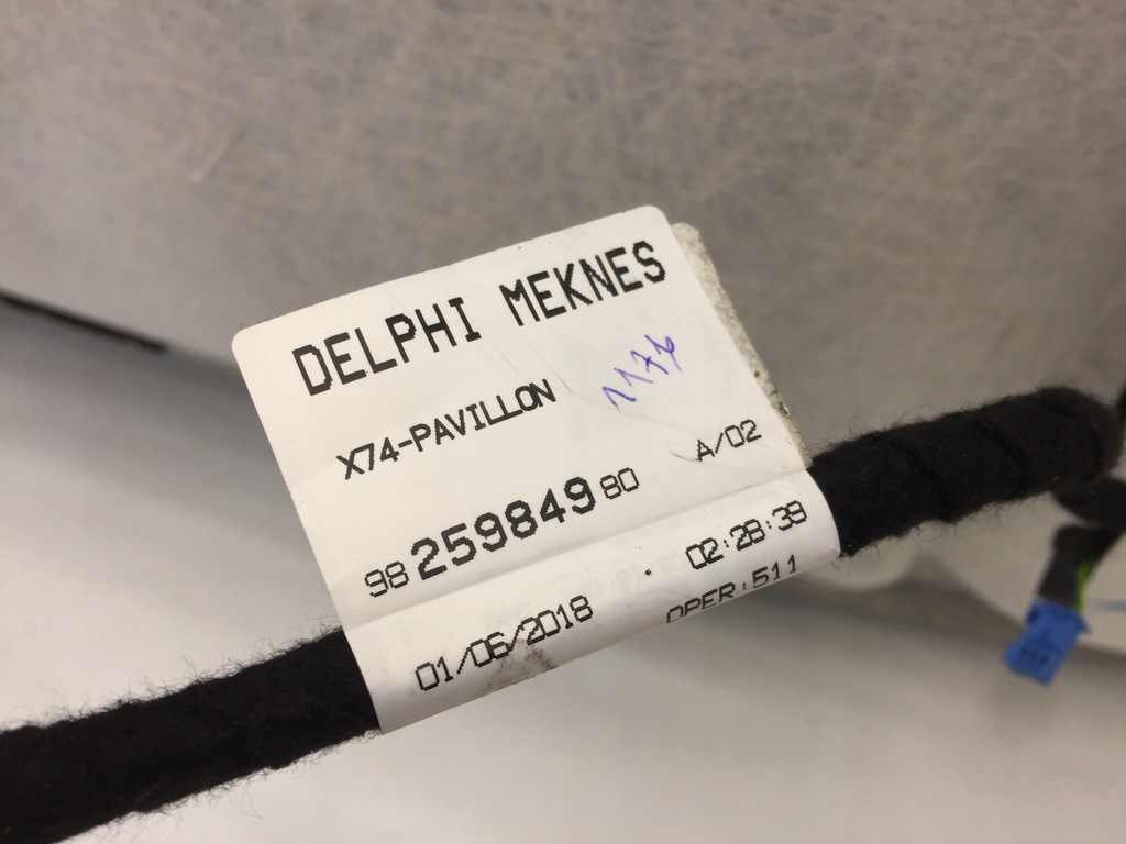 фото №8, Citroen ds7 opera стеля підкрилок дах з електропроводка wlkp