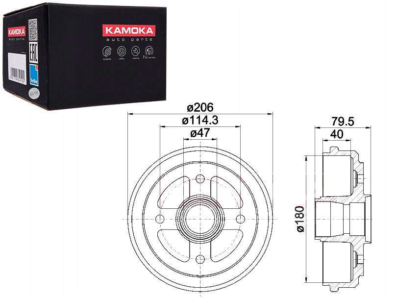 фото №1, Kamoka тормозные барабаны тормозные 2szt. chevrolet spark 05'- daewoo matiz 98'-