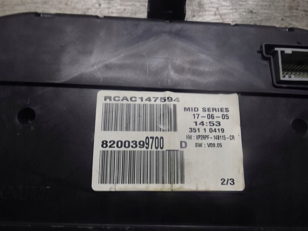 фото №2, Лічильник спідометр renault megane ii 8200399700