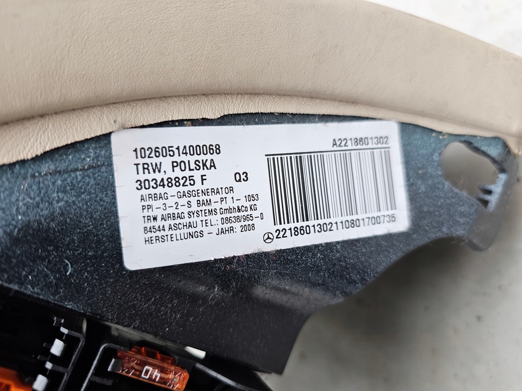 фото №9, Панель приладів консоль подушка безпеки ремені mercedes s-klasa w221