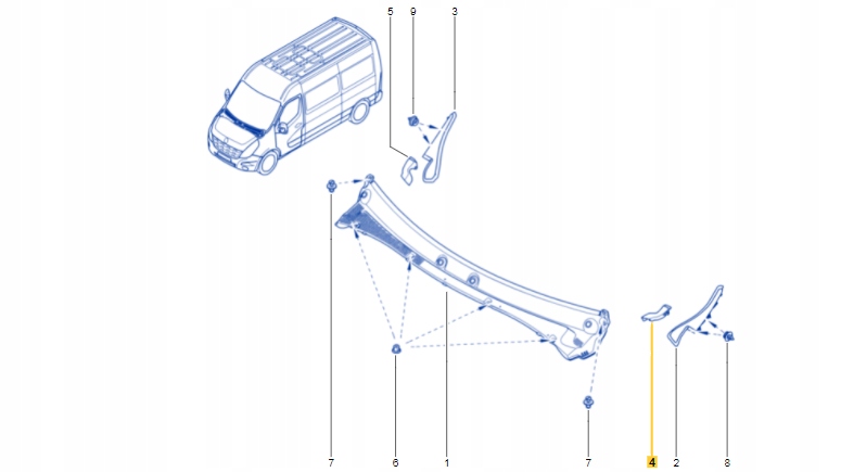 фото №3, Nowa левая защита петля капот renault master iii