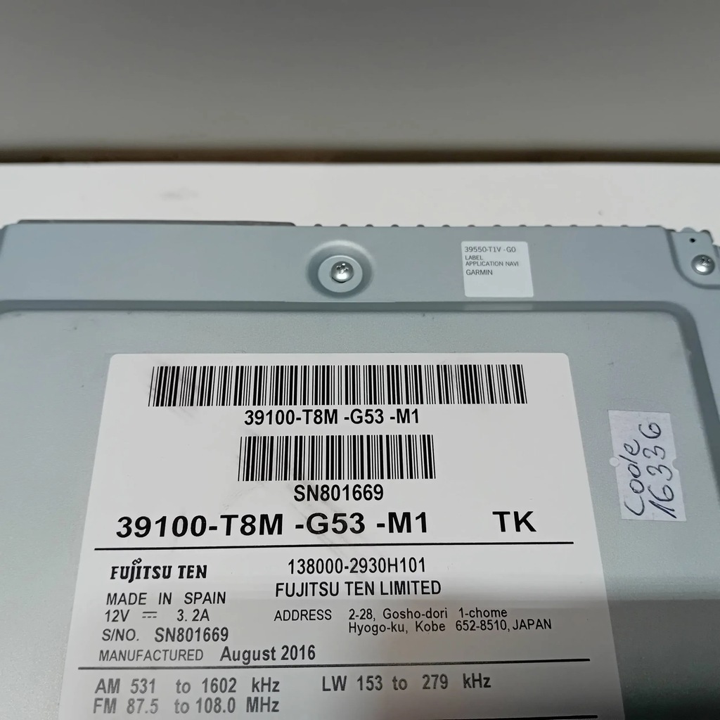 фото №10, Honda hr-v hrv ii 2015- радио навигация navi с код europa