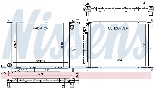 фото №14, Nissens конденсатор кондиционера renault twingo ii wind 1.2 1.5d 1.6