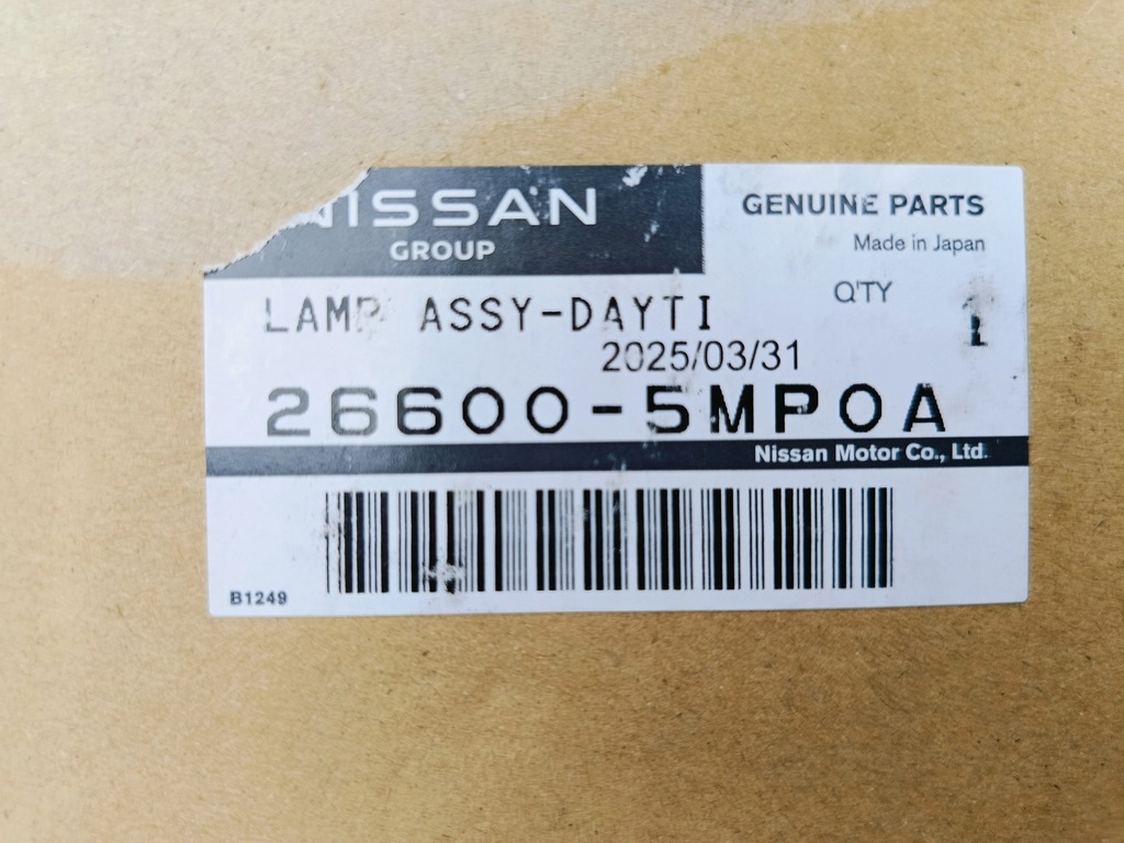фото №16, Nissan ariya 20- лампа нижняя правая перед передняя led drl eu 26600-5mp0a