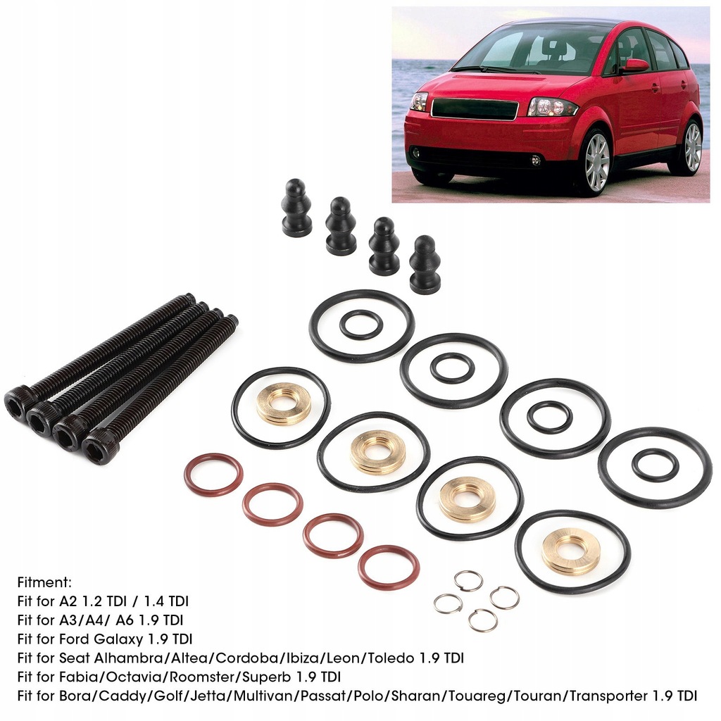 фото №14, 4 набор ремонтный уплотнители форсунок 038198051c volkswagen audi