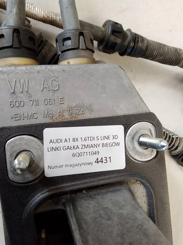 фото №10, Audi a1 8x 1.6 tdi троси перемикання передач ручка перемикання передач 6q0711049