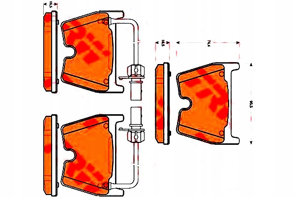 фото №1, Гальмівні колодки гальмівні audi перед a4 a5 r8 4,2-5,2 quatt
