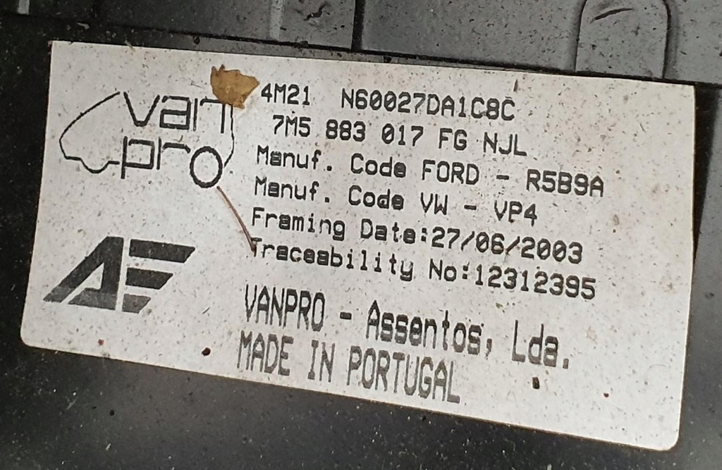 фото №8, Сидіння лівий задня iii ряд ford galaxy mk2