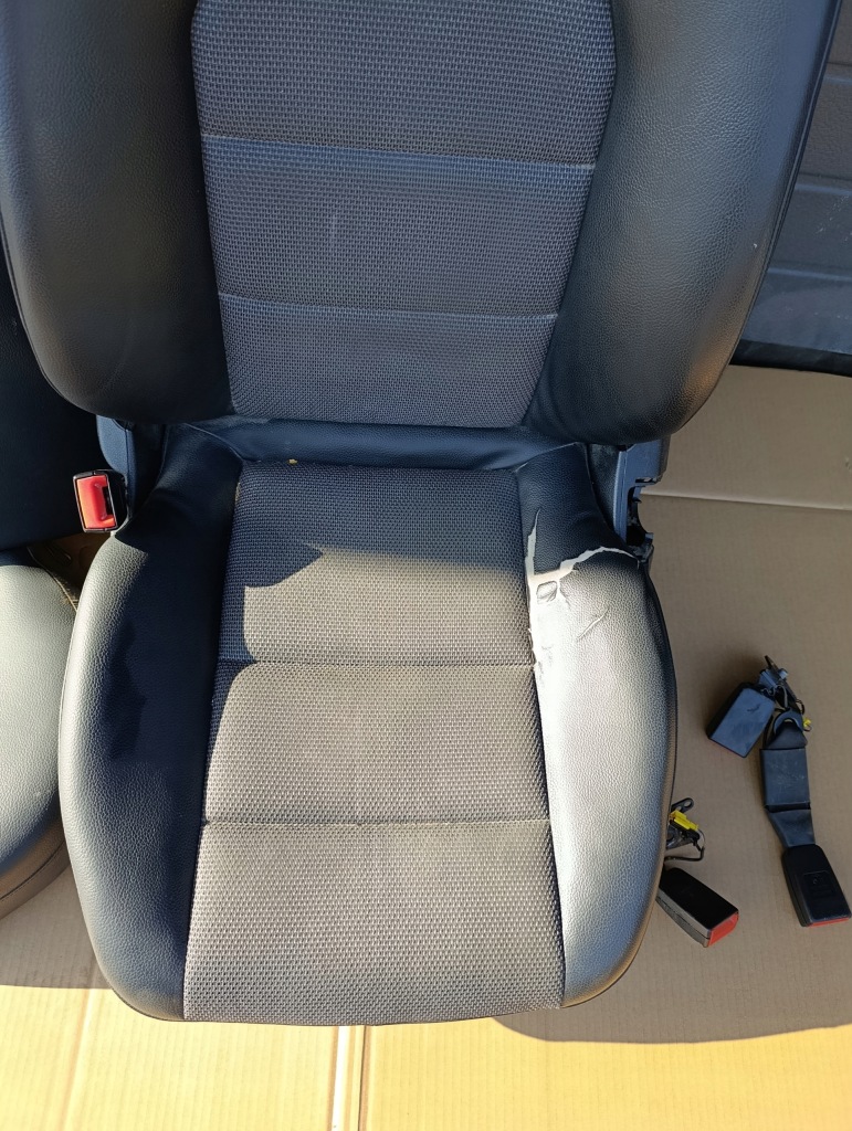 фото №11, Mercedes w204 сидіння сидіння заднє сидіння напівшкіра натягувачі комплект підігрів