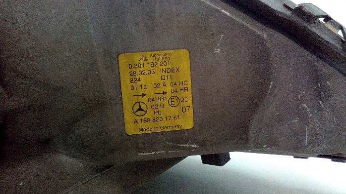 фото №7, Фара лівий lp lift w168 mercedes a170 w168