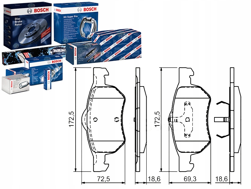 фото №14, Bosch 986 424 668 набір гальмівних колодок гальмівних, гальма дискові