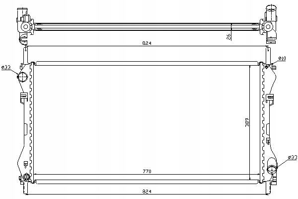 Радіатор води nissens 62046a Оригінал