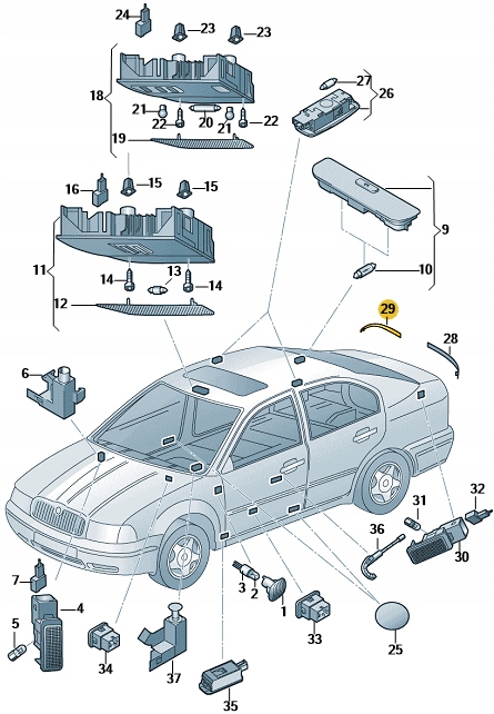 фото №2, Отражатель бампера задняя правый skoda rapid оригинал
