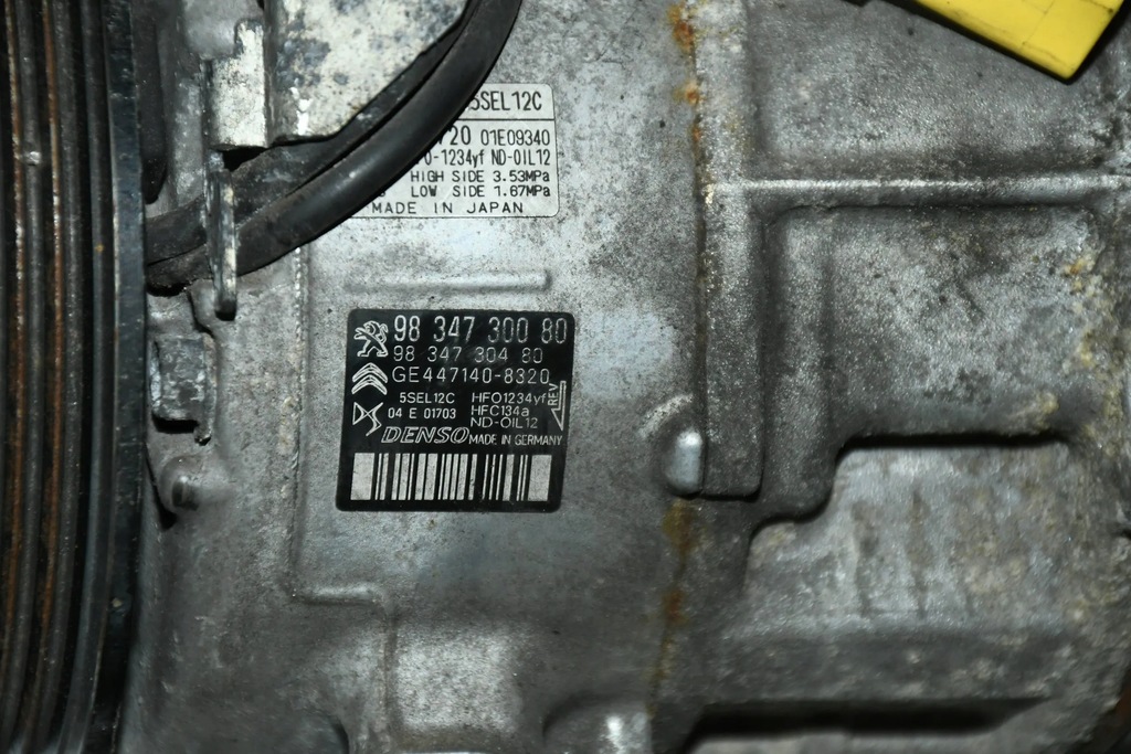 фото №6, Компрессор кондиционера 9834730080 peugeot 208 ii