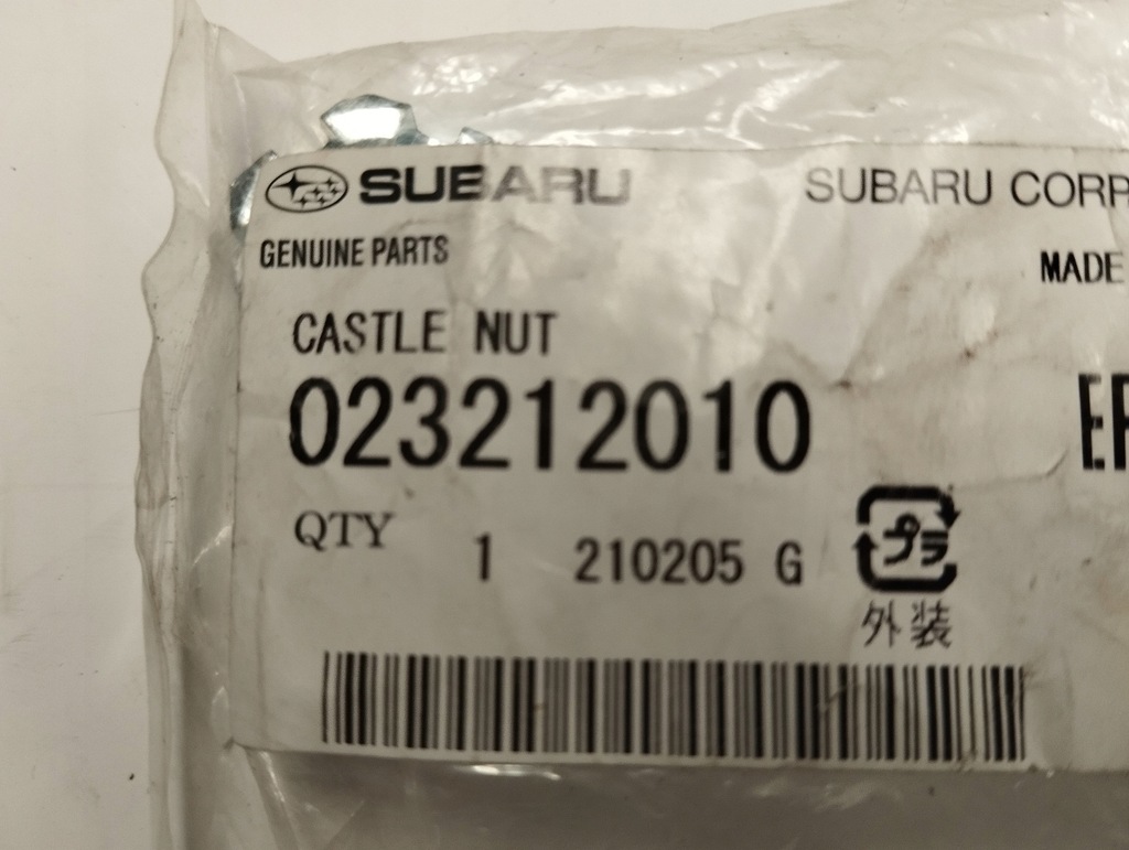 фото №1, Nowa гайка шкворень subaru 023212010