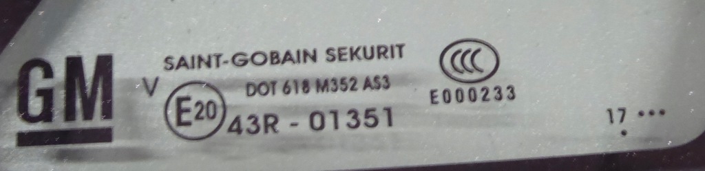 фото №2, Стекло правый задняя 2017 opel grandland x