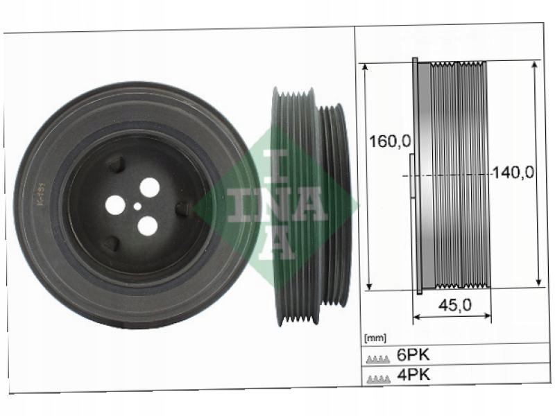 фото №2, Шків колінчастого вала ford tourneo custom 2.2