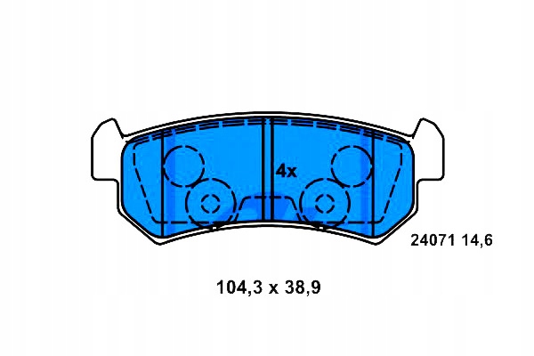 фото №1, Ate комплект тормозных колодок ham. задняя chevrolet lacetti, nu