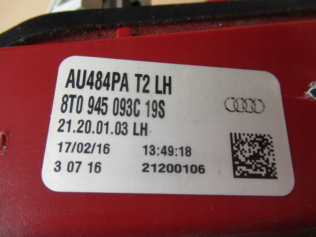 фото №8, Audi a5 8t lift sportback лампа задня задня ліва 8t0945093c