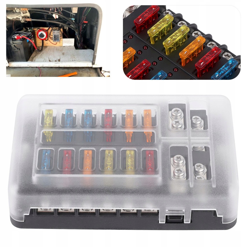 фото №7, 12 obwodów коробка запобіжників кронштейн блок