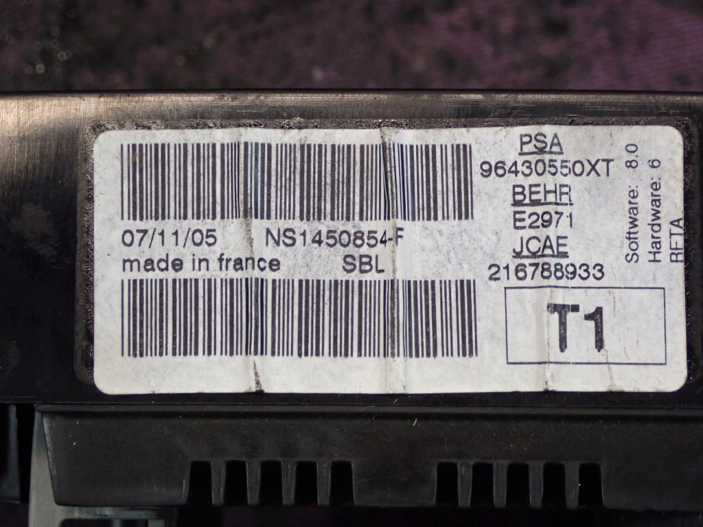 фото №7, Peugeot 206 98-03 lift панель кондиціонер обдув 96430550xt