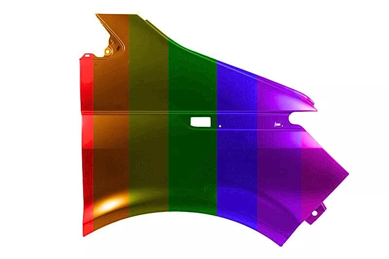 фото №1, Vw transporter multivan t6.1 2019- правый крыло серебристый la7w