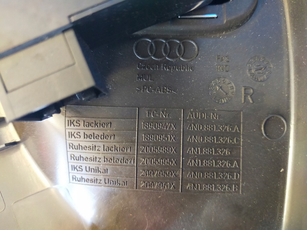 фото №8, Audi a8 d5 сидіння захист права перемикачі 4n0959748c 4n0959778g 2018r