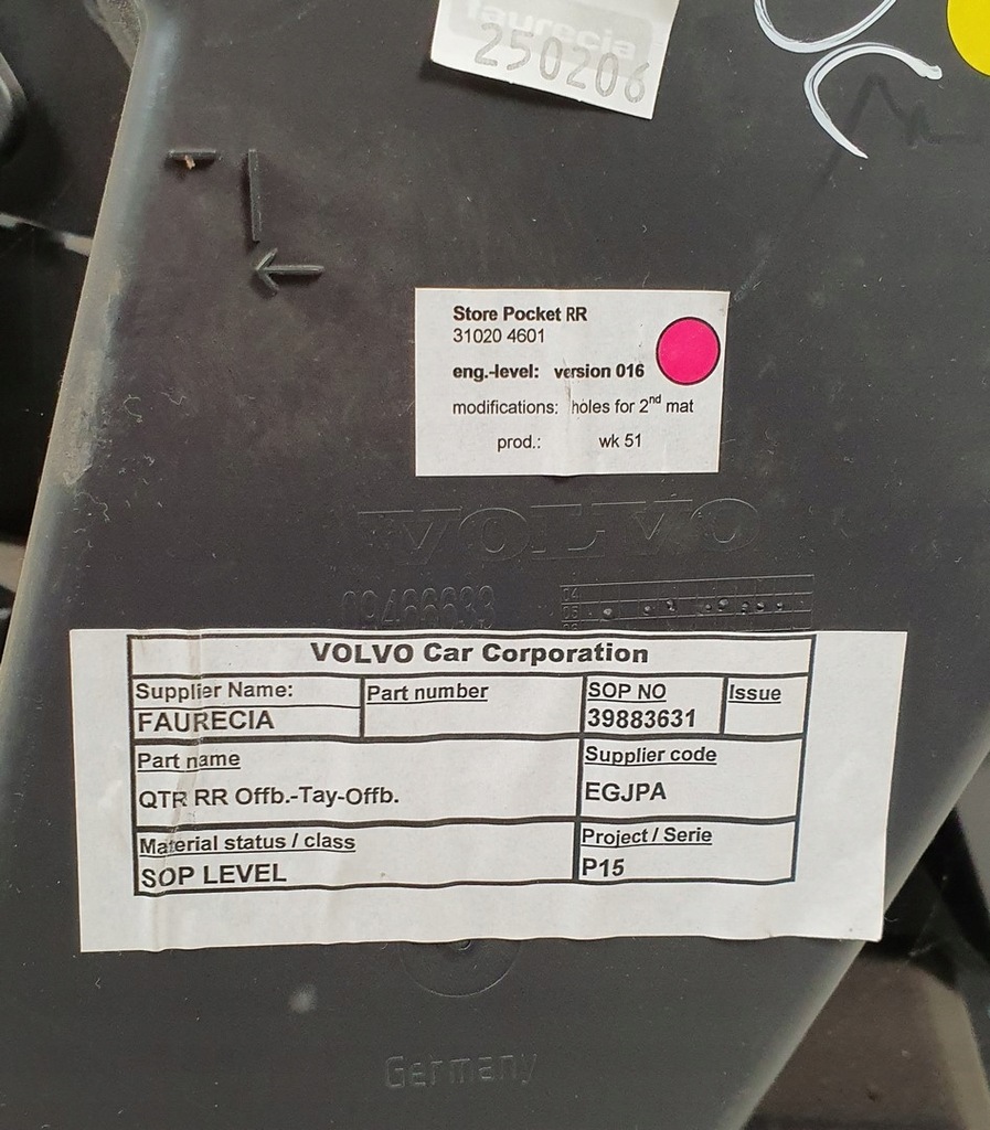 фото №11, Оббивка обшивка правий задня volvo c70 ii cabrio