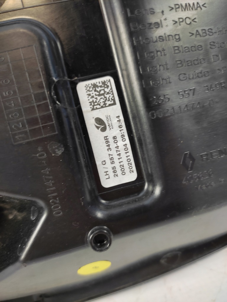 фото №10, Renault zoe lift лампа ліва задня задня 2018- led