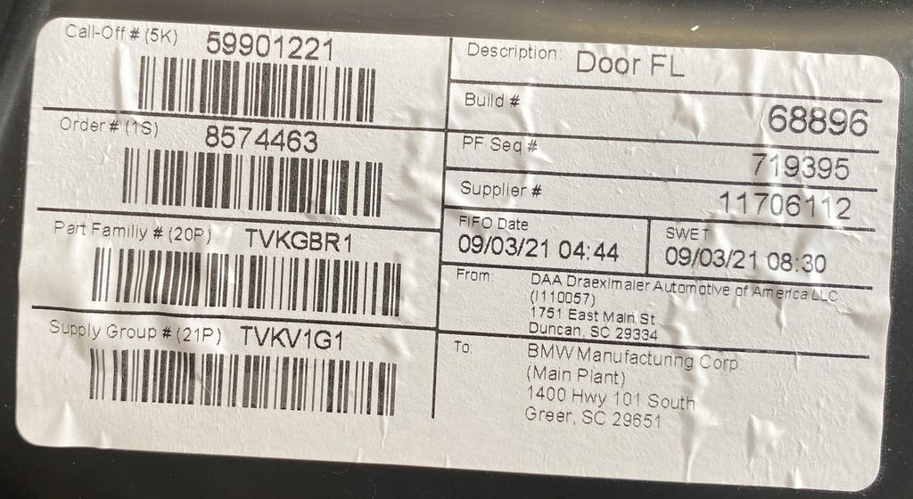 фото №9, Bmw x6 g06 оббивка обшивка двері лівий перед