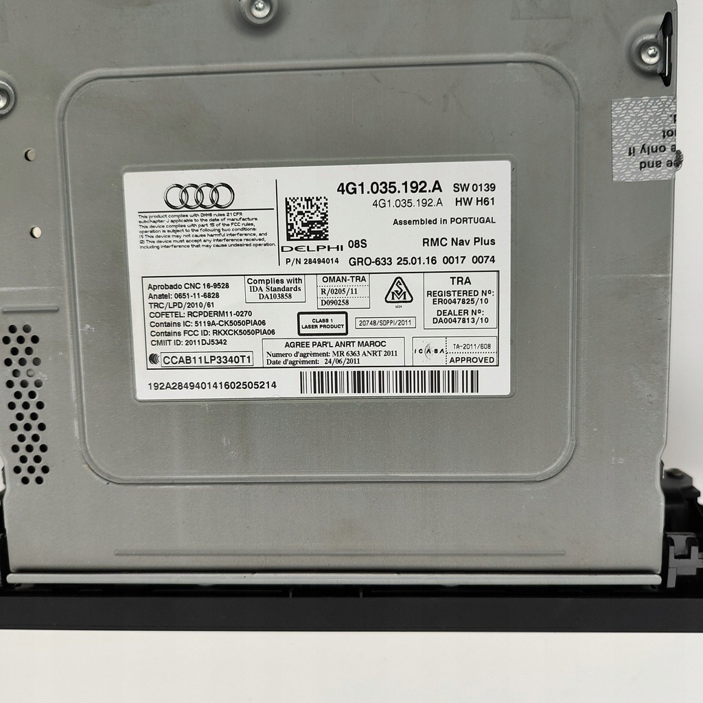 фото №7, Audi a6 s6 c7 4g 2016 панель / радиопроигрыватель cd/dvd/gps