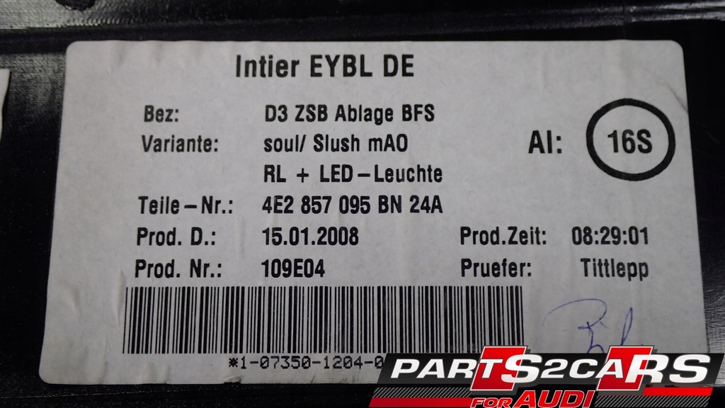 фото №6, Бардачок пассажира rhd audi a8 s8 d3 4e2857095bn 24a