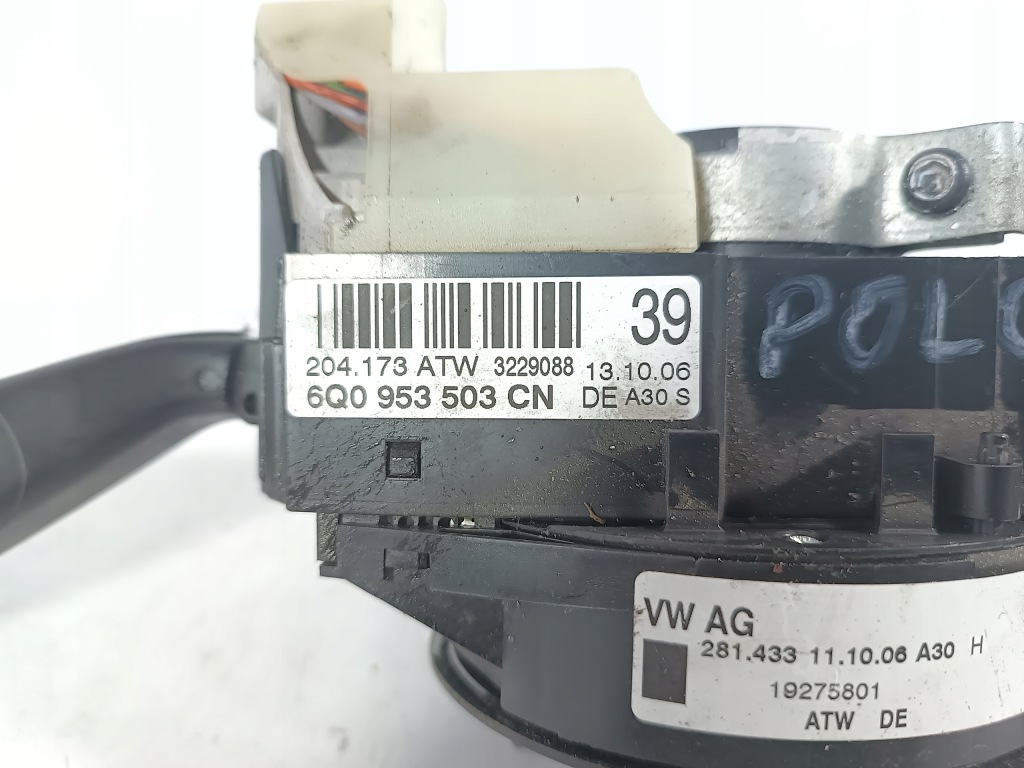 фото №5, Vw polo n9 9n 01-07 переключатель комбинированный света оригинальный номер 6q0953503cn