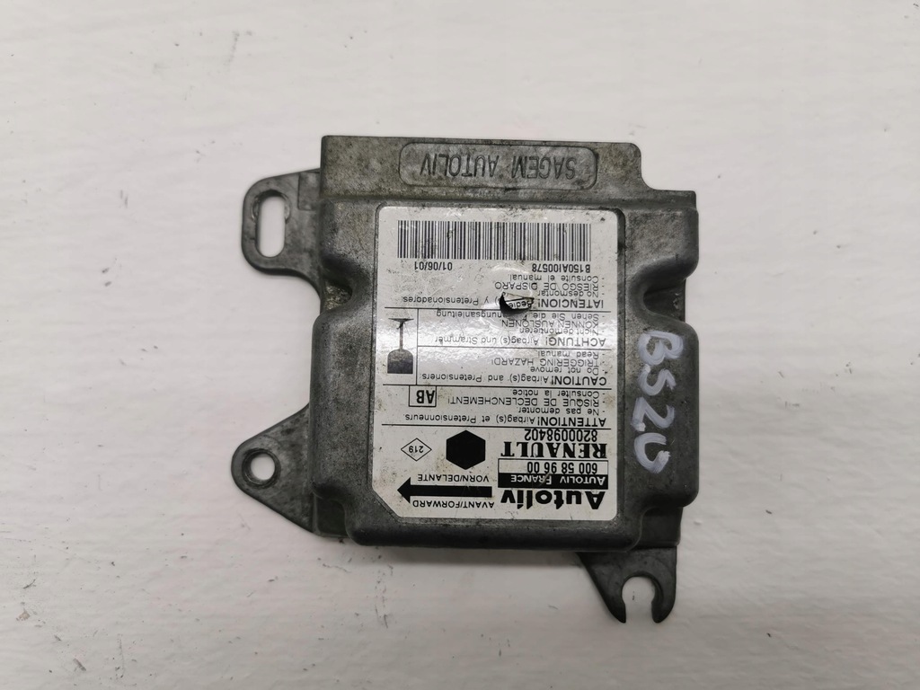 фото №2, Модуль подушка безопасности renault kangoo i 8200098402 97-07