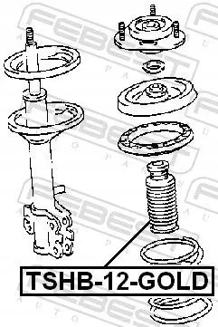 фото №1, Захист амортизатора перед tshb-12-gold febest bmw