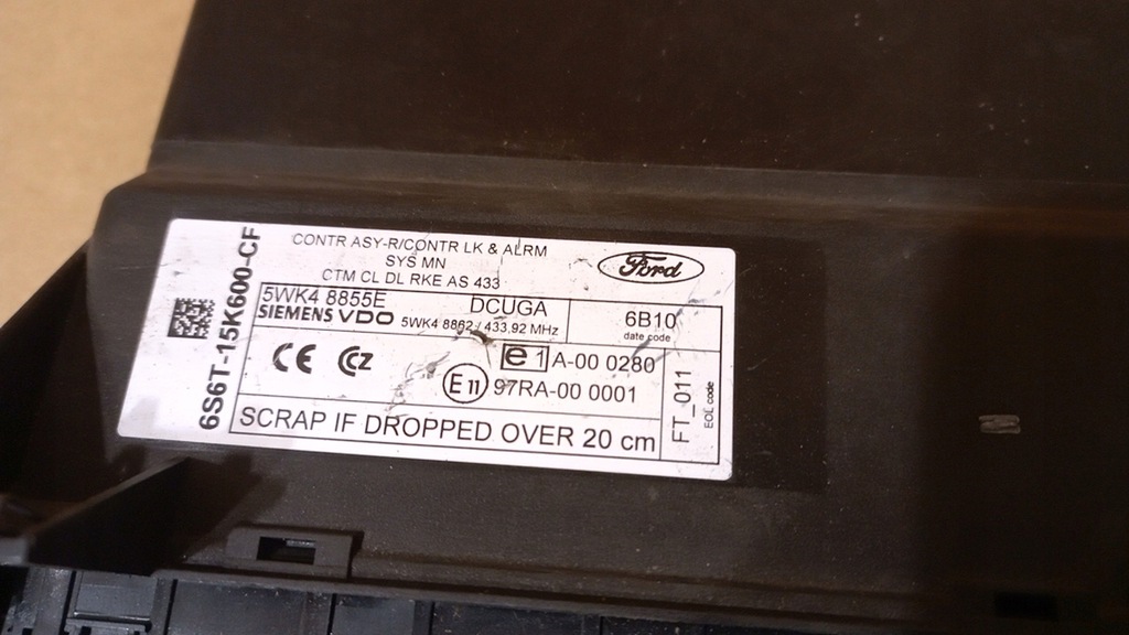 фото №2, Ford fiesta mk 6 2006 r. модуль комфорта