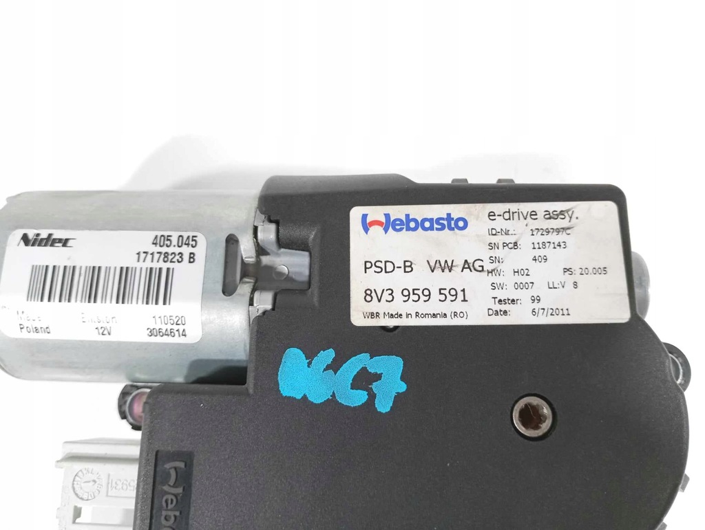 фото №7, Моторчик люк audi a6 c7 vw 8v3959591