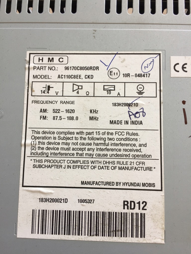 фото №3, Hyundai i20 ii 14- заводський радіо mp3 bluetooth