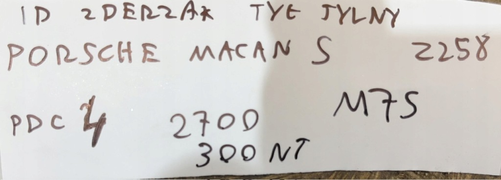 Idealny бампер задняя задний 4 pdc porsche macan s цвет m7s 1 Недорого