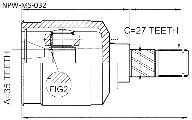 фото №4, Шарнир внутренний npw-ms-032 nty