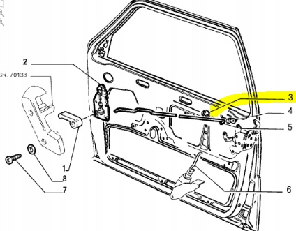 фото №6, Клипса кронштейн дверь fiat croma оригинальный номер 5944525