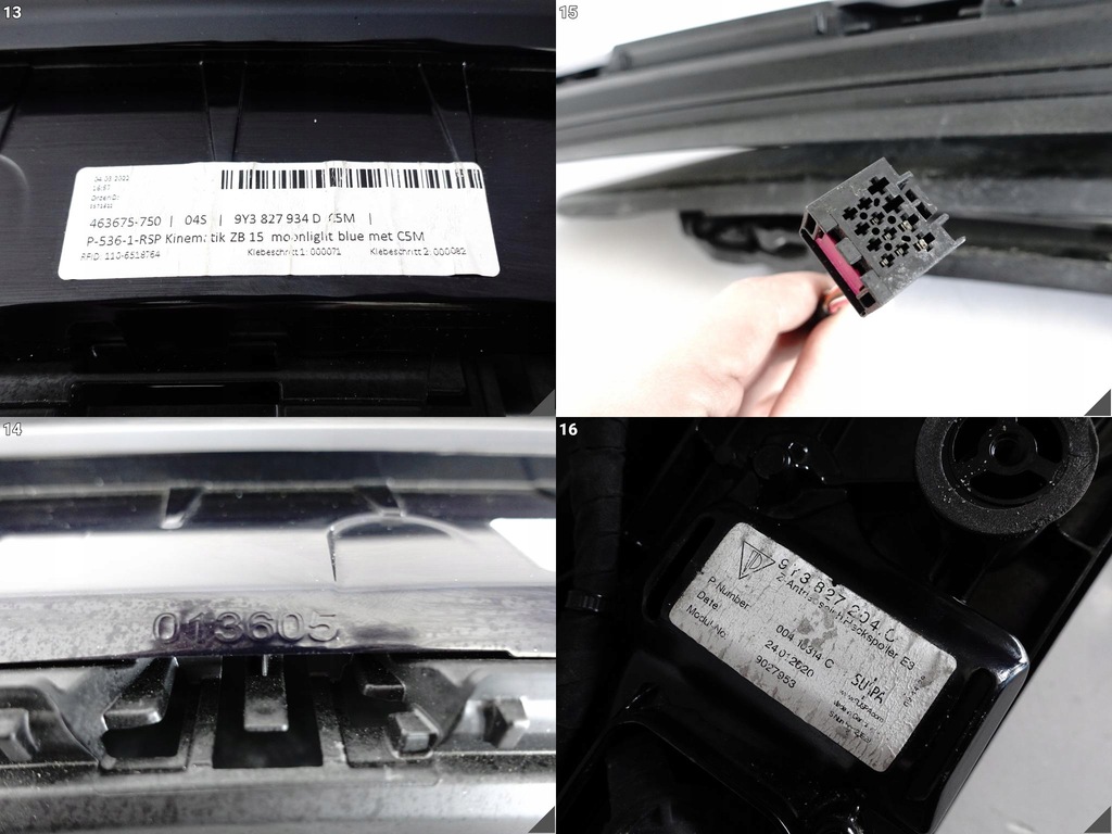 фото №14, Porsche cayenne 9y3 coupe крышка багажника механизм привод спойлер спойлер крыло задняя