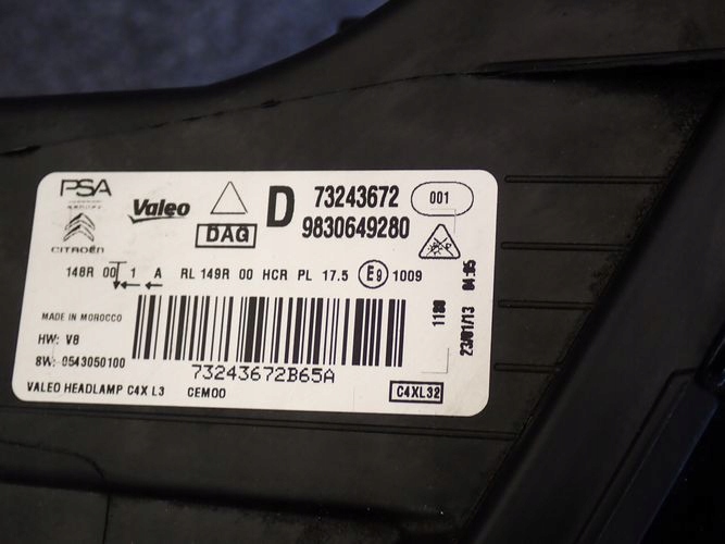фото №6, Citroen c4 iii full led vision 20- фара правый лампа правая 9830649280