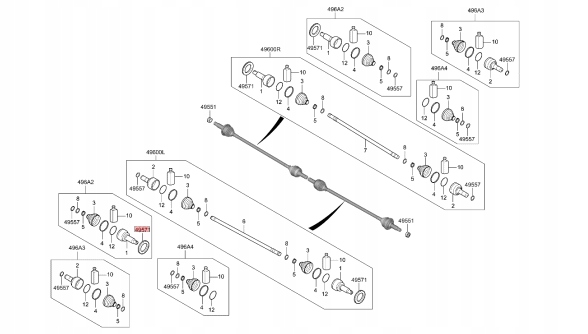 Прокладка пилозахисна kia sorento hyundai tucson santa fe оригінальний номер 49572 p2000 Київ