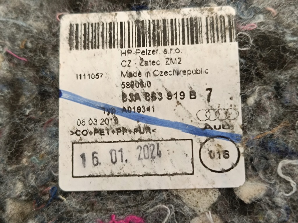 фото №14, Audi q3 f3 sportback 1.4tsi 110kw 2024r шумоизоляция пол войлок 83a863919b